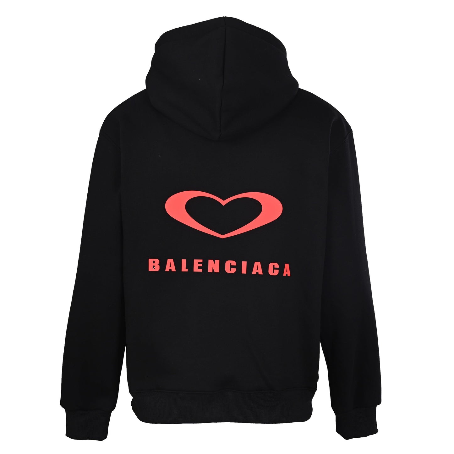 Balenciaga Large-Scale Logo Print Cotton Jersey Hoodie