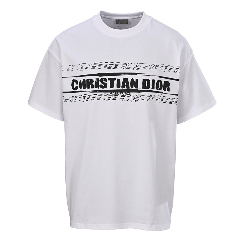 Dior Graffiti Letter Short-Sleeve T-Shirt