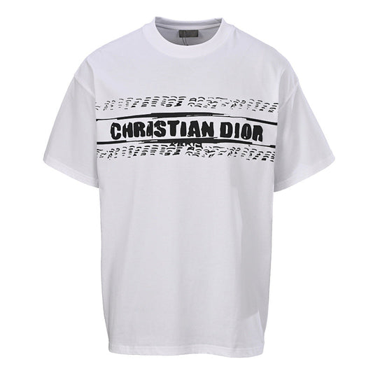 Dior Graffiti Letter Short-Sleeve T-Shirt